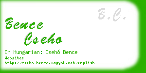 bence cseho business card