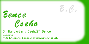 bence cseho business card